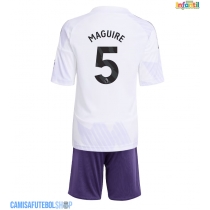 Camisa de time de futebol Manchester United Harry Maguire #5 Replicas 2º Equipamento Infantil 2025-26 Manga Curta (+ Calças curtas)